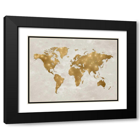 Hello World Black Modern Wood Framed Art Print with Double Matting by Lewis, Sheldon