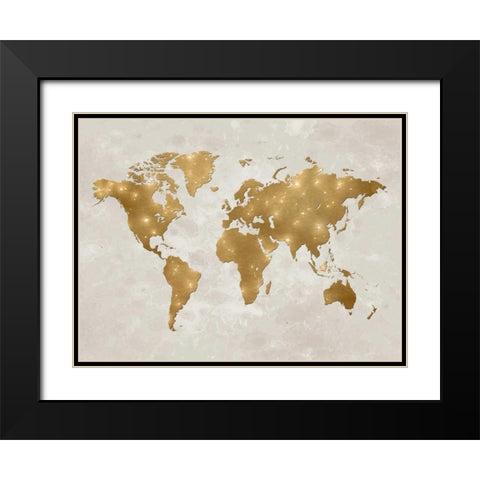 Hello World Black Modern Wood Framed Art Print with Double Matting by Lewis, Sheldon