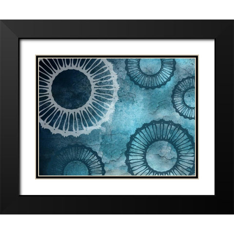 London Flat Abstract Black Modern Wood Framed Art Print with Double Matting by Lewis, Sheldon