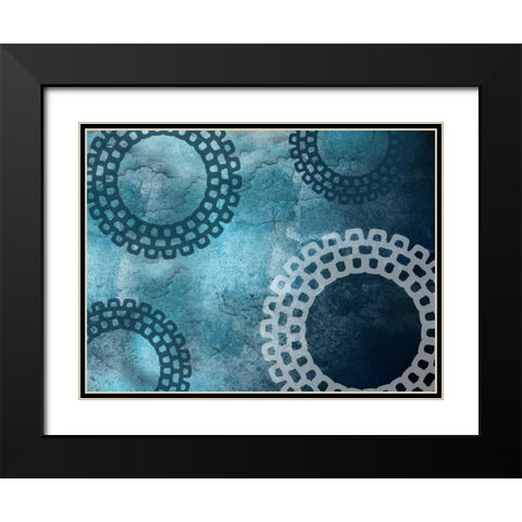 London Studio Abstract Black Modern Wood Framed Art Print with Double Matting by Lewis, Sheldon