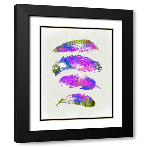 Fourth Impression 2 Black Modern Wood Framed Art Print with Double Matting by Lewis, Sheldon