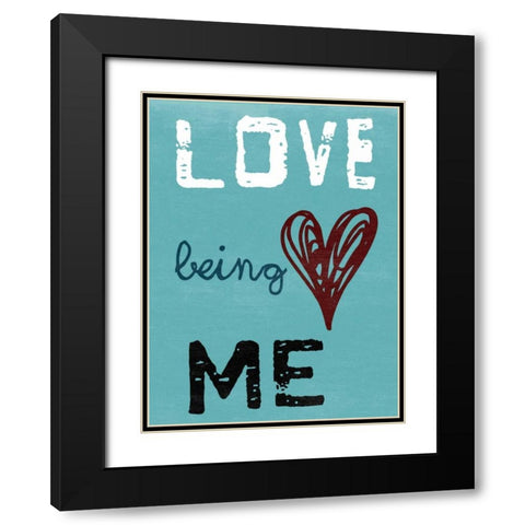 Being Me Black Modern Wood Framed Art Print with Double Matting by Lewis, Sheldon