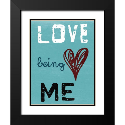 Being Me Black Modern Wood Framed Art Print with Double Matting by Lewis, Sheldon
