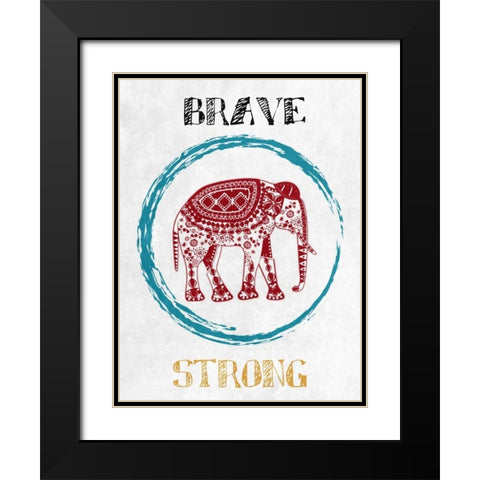 Brave Black Modern Wood Framed Art Print with Double Matting by Lewis, Sheldon