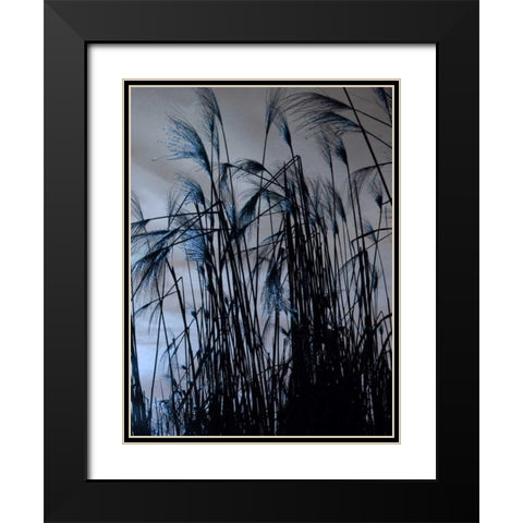 Blue Sunset 2 Black Modern Wood Framed Art Print with Double Matting by Lewis, Sheldon