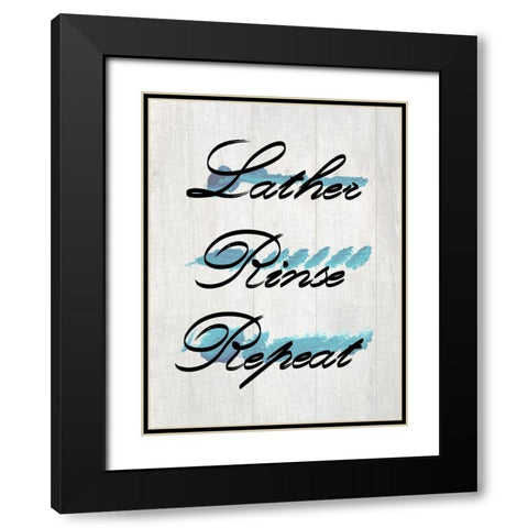 Lather Black Modern Wood Framed Art Print with Double Matting by Lewis, Sheldon