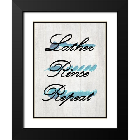 Lather Black Modern Wood Framed Art Print with Double Matting by Lewis, Sheldon