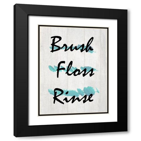 Brush Black Modern Wood Framed Art Print with Double Matting by Lewis, Sheldon