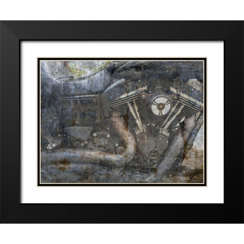 Pump And Ride Black Modern Wood Framed Art Print with Double Matting by Lewis, Sheldon