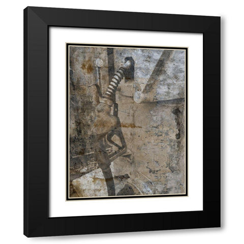 Self Service Pump B Black Modern Wood Framed Art Print with Double Matting by Lewis, Sheldon