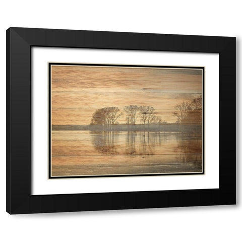 Out Doors Black Modern Wood Framed Art Print with Double Matting by Lewis, Sheldon