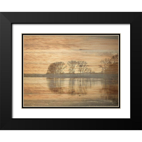 Out Doors Black Modern Wood Framed Art Print with Double Matting by Lewis, Sheldon