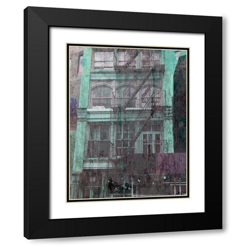 TRIBECA Black Modern Wood Framed Art Print with Double Matting by Lewis, Sheldon