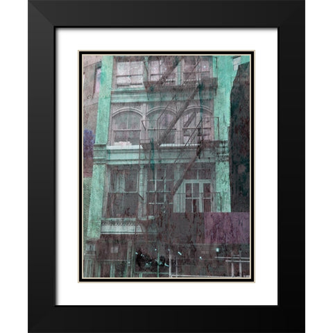 TRIBECA Black Modern Wood Framed Art Print with Double Matting by Lewis, Sheldon