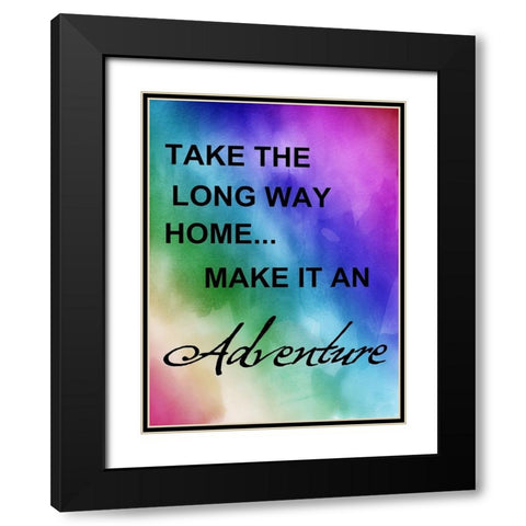 Bright Way Black Modern Wood Framed Art Print with Double Matting by Lewis, Sheldon