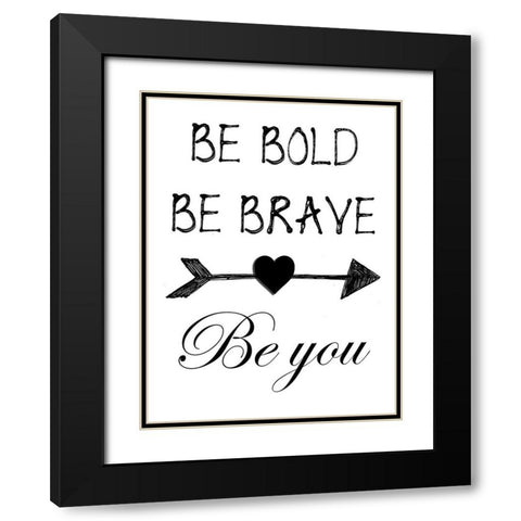 Be You Black Modern Wood Framed Art Print with Double Matting by Lewis, Sheldon