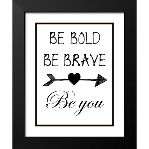 Be You Black Modern Wood Framed Art Print with Double Matting by Lewis, Sheldon