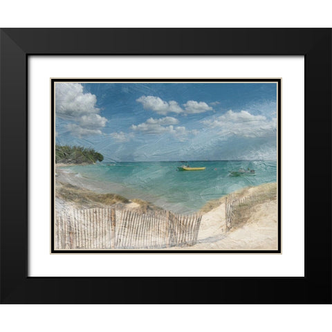 Bathway Bay 2 Black Modern Wood Framed Art Print with Double Matting by Lewis, Sheldon