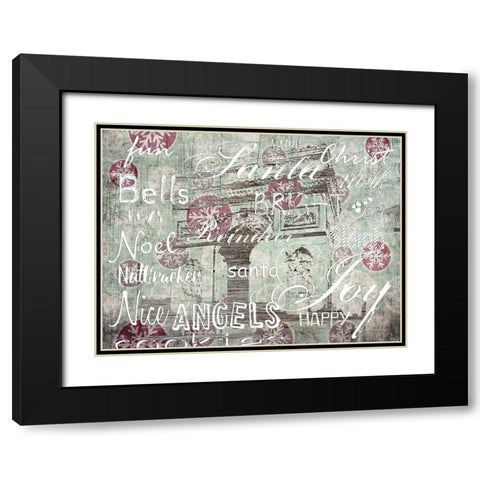 Christmas For You Black Modern Wood Framed Art Print with Double Matting by Lewis, Sheldon