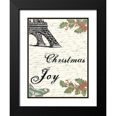 Joy Black Modern Wood Framed Art Print with Double Matting by Lewis, Sheldon