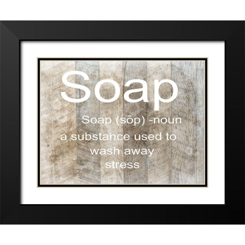 Bath Soap Black Modern Wood Framed Art Print with Double Matting by Lewis, Sheldon