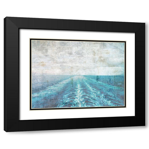 Ocean Blue 1 Black Modern Wood Framed Art Print with Double Matting by Lewis, Sheldon