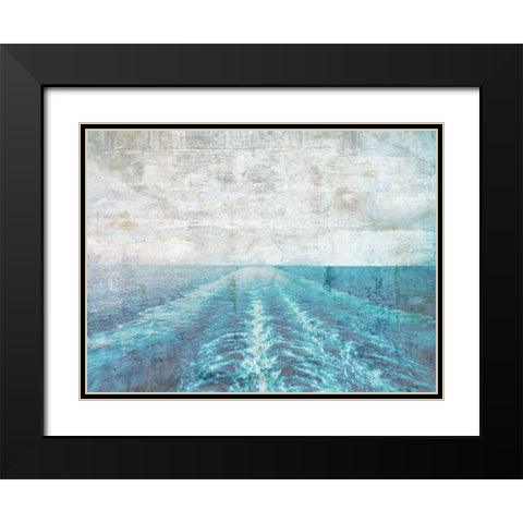 Ocean Blue 1 Black Modern Wood Framed Art Print with Double Matting by Lewis, Sheldon