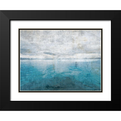 Ocean Blue 2 Black Modern Wood Framed Art Print with Double Matting by Lewis, Sheldon