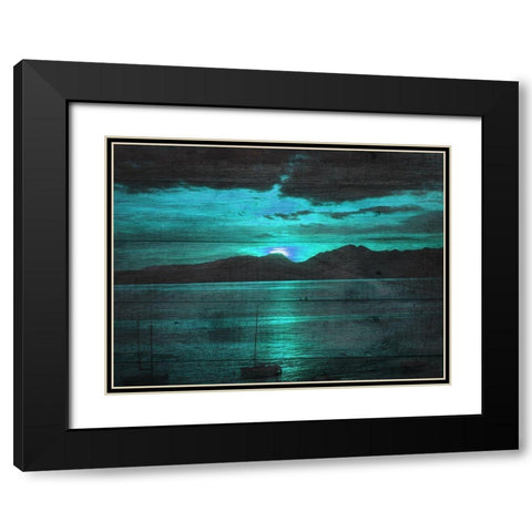 Escape Black Modern Wood Framed Art Print with Double Matting by Lewis, Sheldon