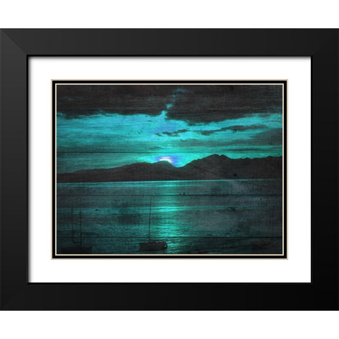 Escape Black Modern Wood Framed Art Print with Double Matting by Lewis, Sheldon