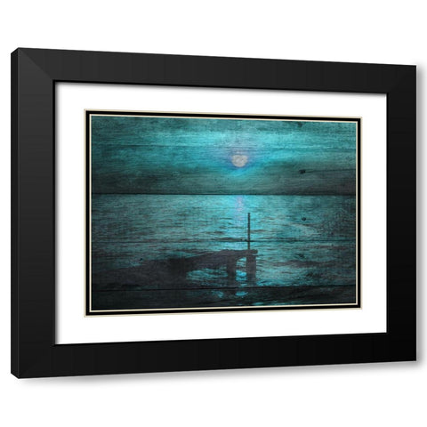 Voyage Black Modern Wood Framed Art Print with Double Matting by Lewis, Sheldon