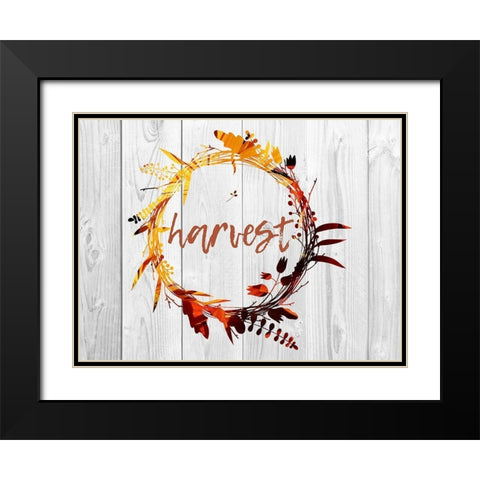 Harvest Wood Black Modern Wood Framed Art Print with Double Matting by Lewis, Sheldon