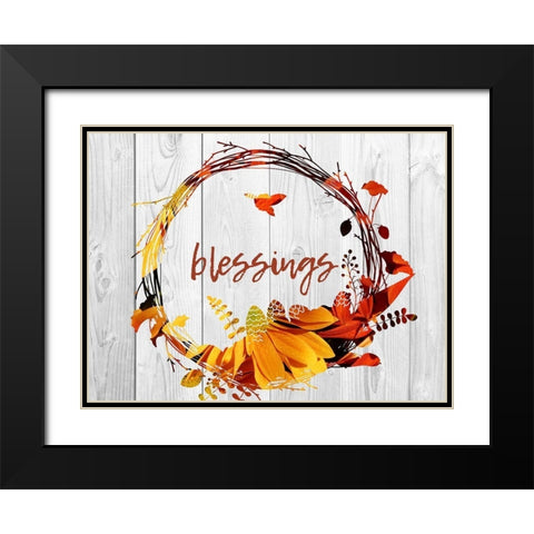 Harvest Wood Black Modern Wood Framed Art Print with Double Matting by Lewis, Sheldon