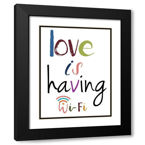 True Love Black Modern Wood Framed Art Print with Double Matting by Lewis, Sheldon