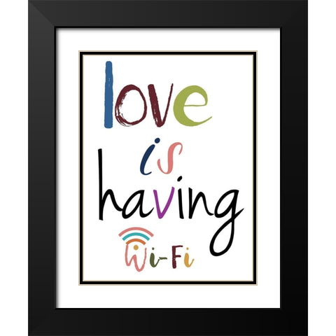 True Love Black Modern Wood Framed Art Print with Double Matting by Lewis, Sheldon