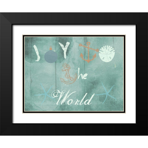 Christmas By The Coast Black Modern Wood Framed Art Print with Double Matting by Lewis, Sheldon