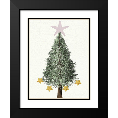 Coastal Christmas Black Modern Wood Framed Art Print with Double Matting by Lewis, Sheldon