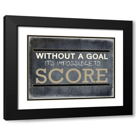 Goal Black Modern Wood Framed Art Print with Double Matting by Lewis, Sheldon