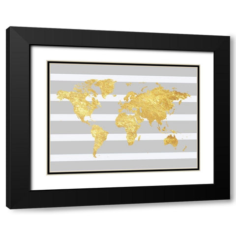 Map It Out Black Modern Wood Framed Art Print with Double Matting by Lewis, Sheldon