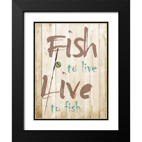 Fish Black Modern Wood Framed Art Print with Double Matting by Lewis, Sheldon