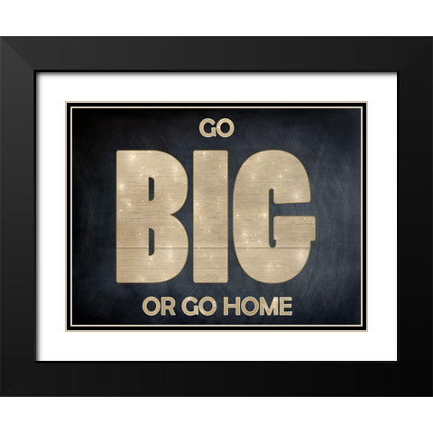 Go Big Black Modern Wood Framed Art Print with Double Matting by Lewis, Sheldon