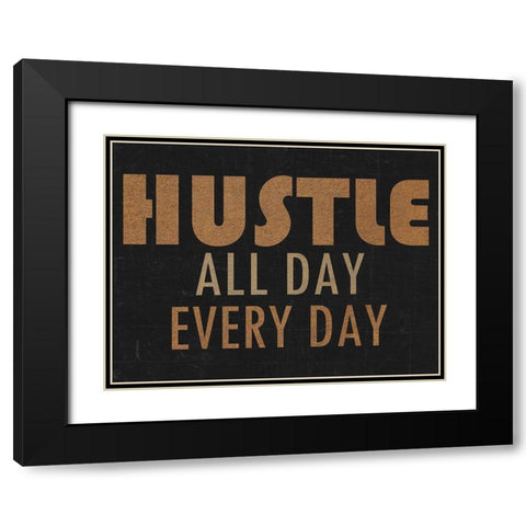 Hustle Black Modern Wood Framed Art Print with Double Matting by Lewis, Sheldon