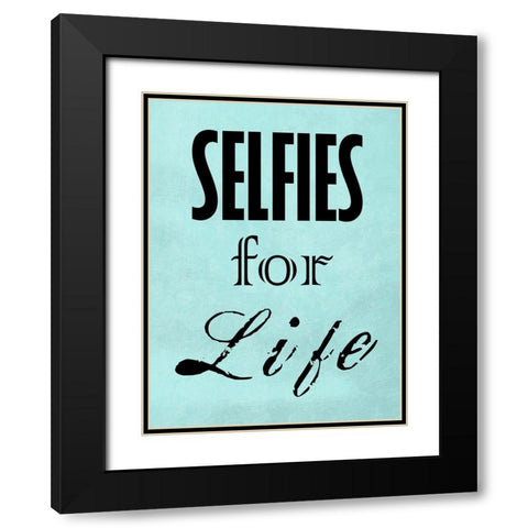 Selfies Black Modern Wood Framed Art Print with Double Matting by Lewis, Sheldon
