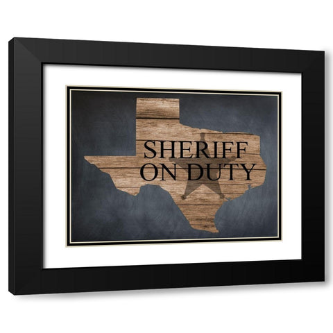 Sheriff Black Modern Wood Framed Art Print with Double Matting by Lewis, Sheldon