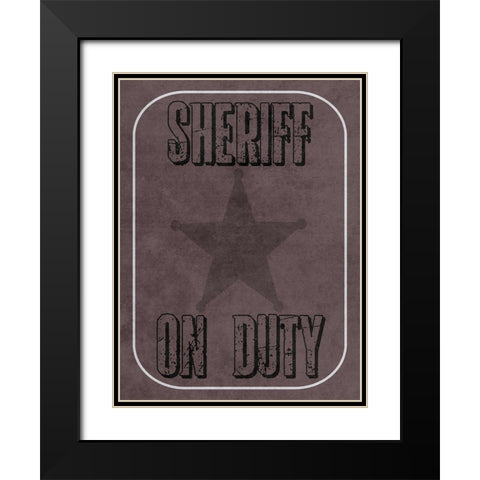 On Duty Black Modern Wood Framed Art Print with Double Matting by Lewis, Sheldon