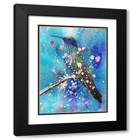 Hummer Black Modern Wood Framed Art Print with Double Matting by Lewis, Sheldon