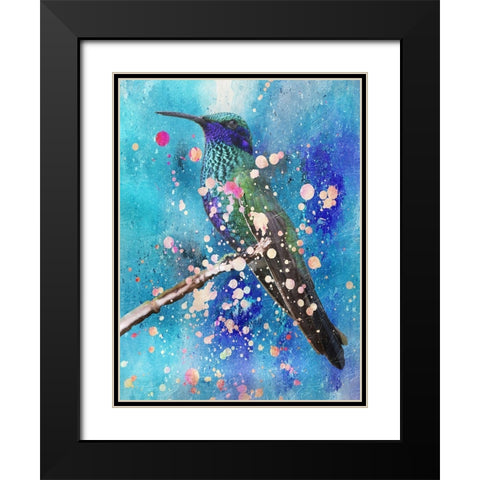 Hummer Black Modern Wood Framed Art Print with Double Matting by Lewis, Sheldon