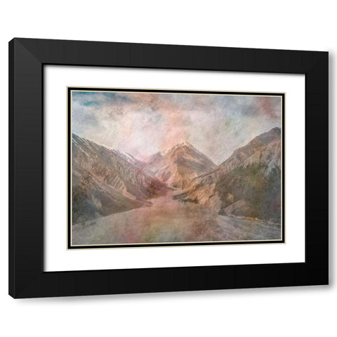 Mountain Range Black Modern Wood Framed Art Print with Double Matting by Lewis, Sheldon