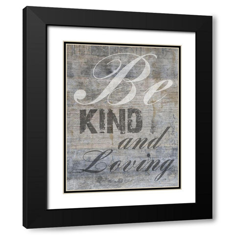 Loving Kindness Black Modern Wood Framed Art Print with Double Matting by Lewis, Sheldon