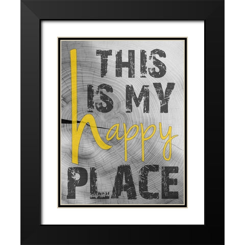 Place Of Happiness Black Modern Wood Framed Art Print with Double Matting by Lewis, Sheldon